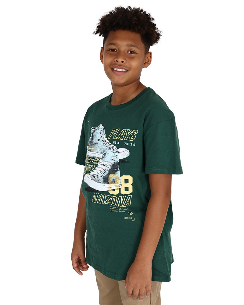 Short Sleeve Bottle Green Arizona Graphic T-Shirt