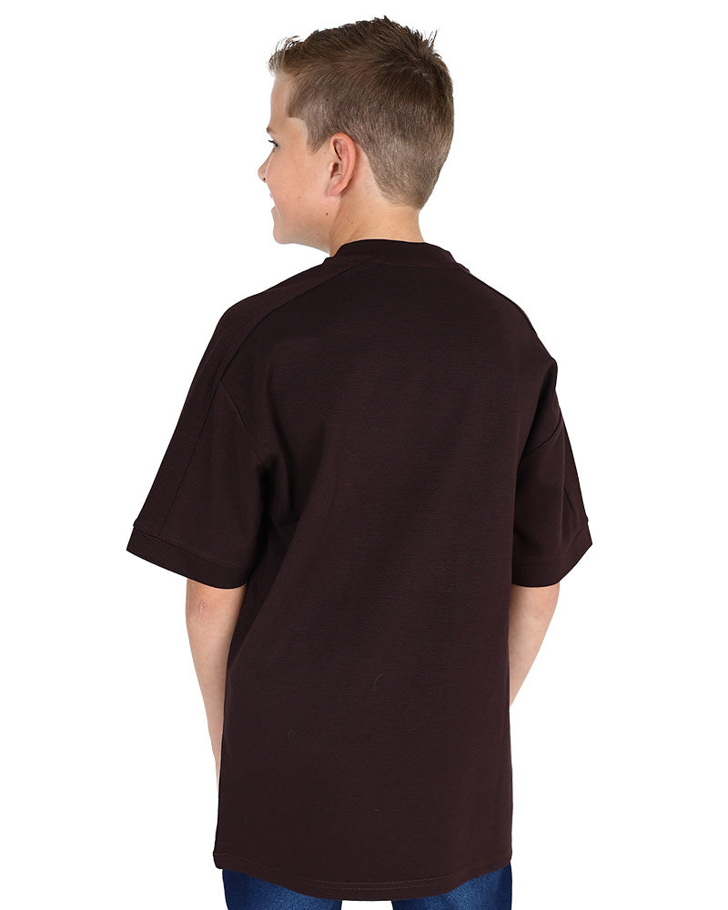 Short Sleeve Chocolate Oversized T-Shirt