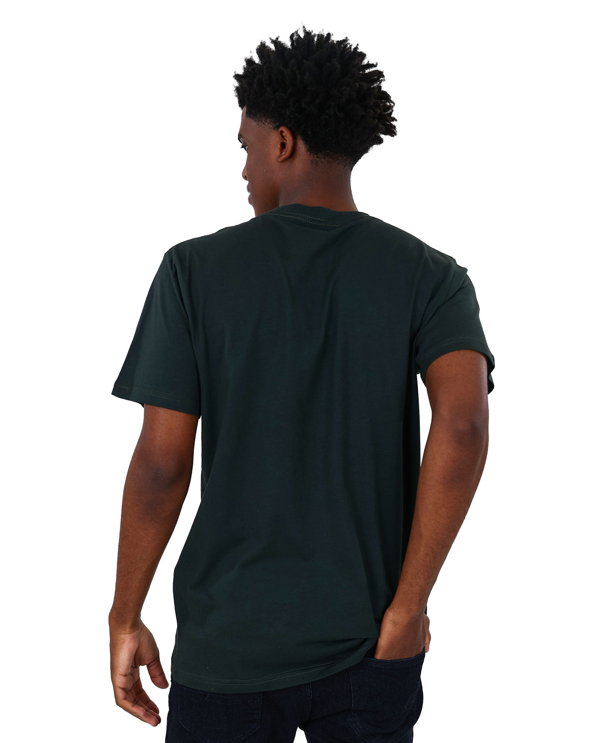 Short Sleeve Bottle Green Feeling Lucky Graphic T-Shirts