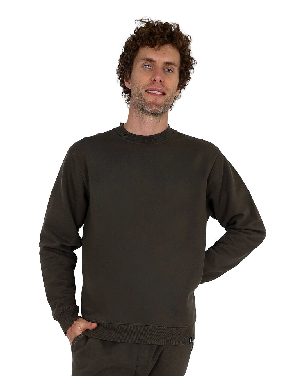 Long Sleeve Birch Green CVC Premium Fleece Sweater