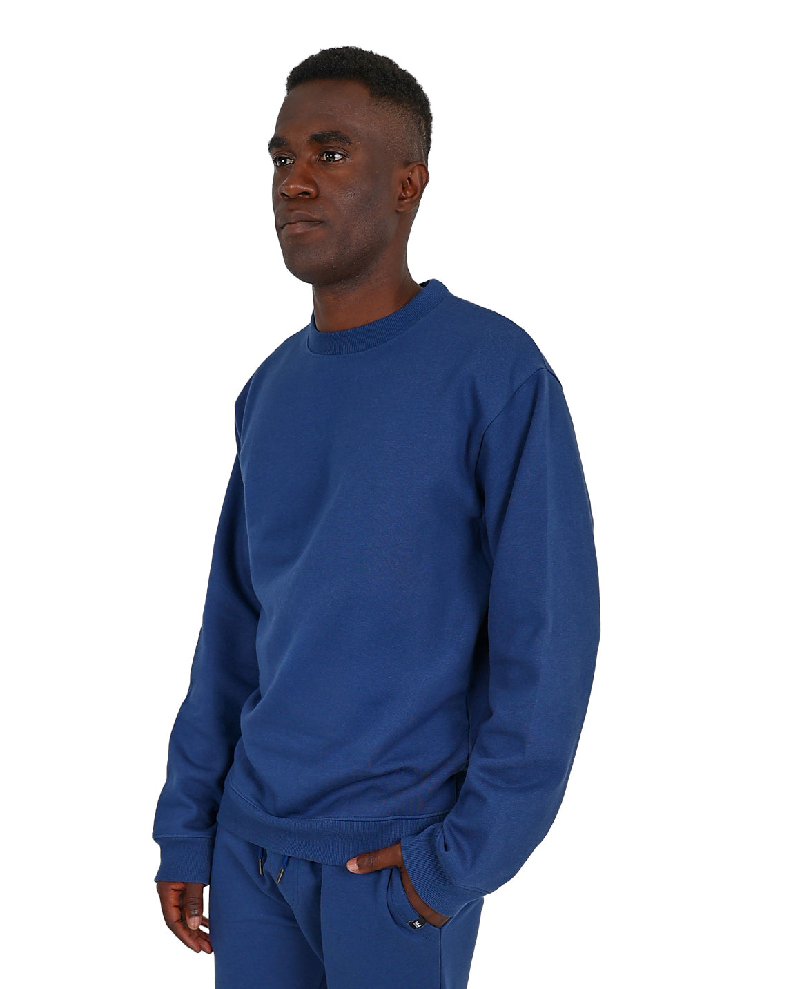 Long Sleeve Airforce Blue CVC Premium Fleece Sweater