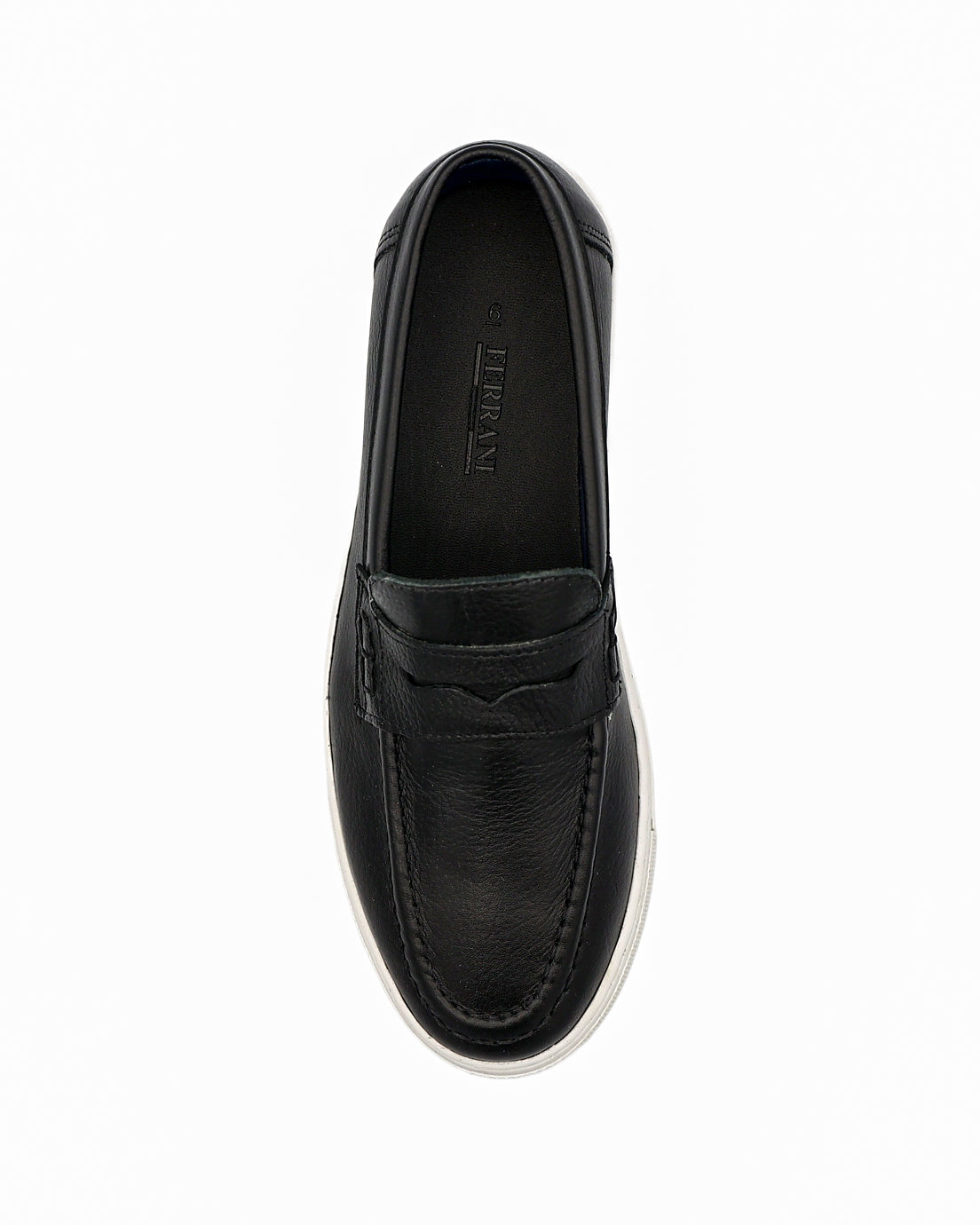 Black Leather Slip-On Loafers