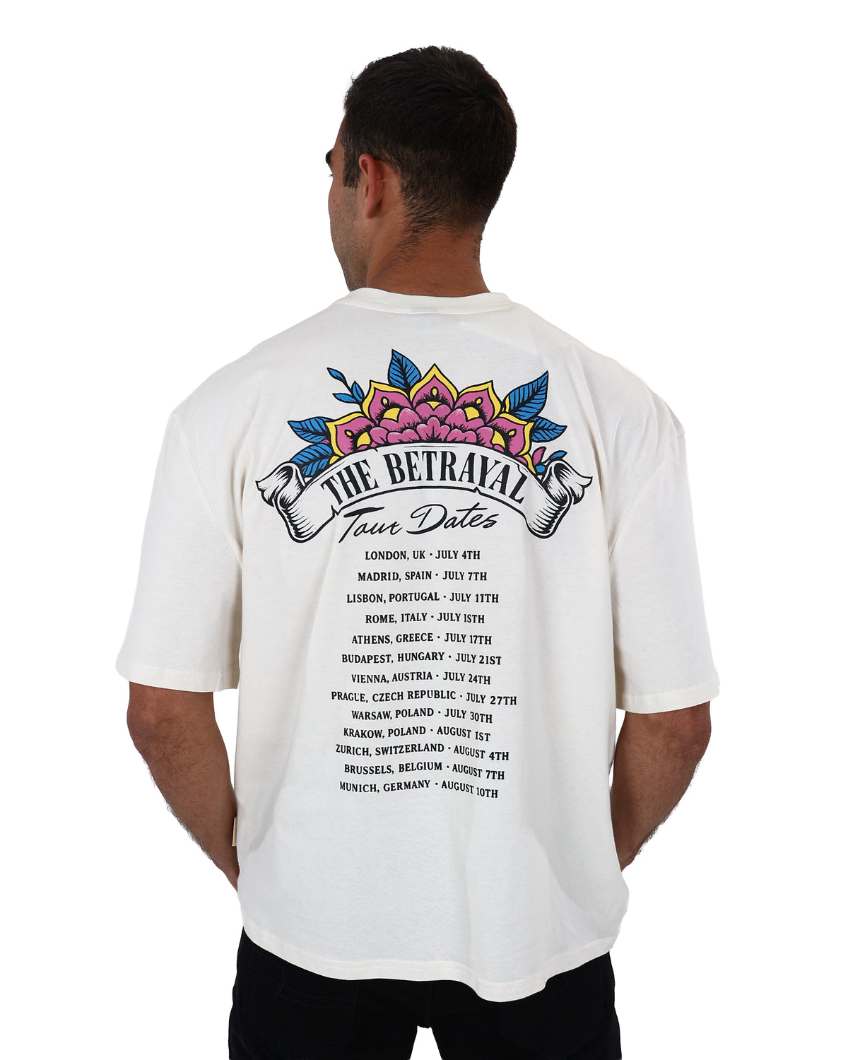 Short Sleeve Cream Betrayal Graphic T-Shirt