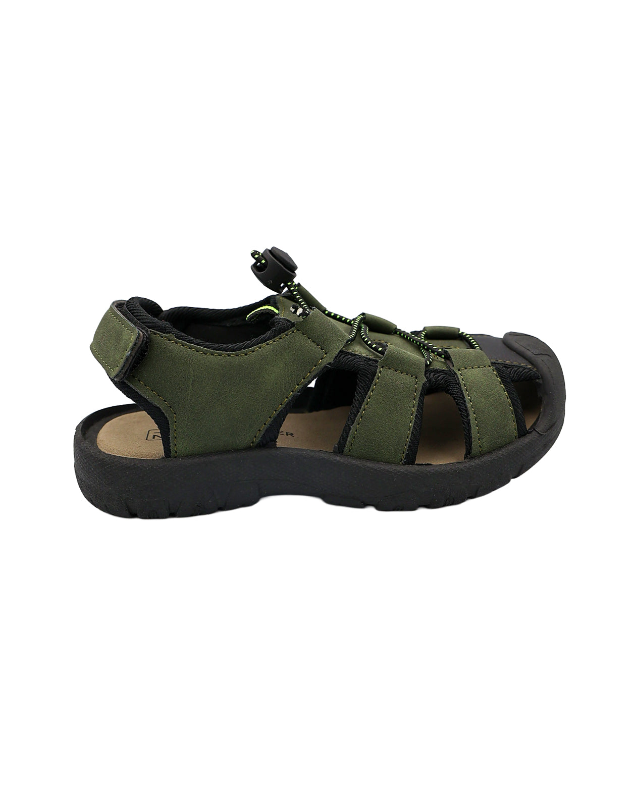 Boys Olive Closed Toe Adventure Sandals