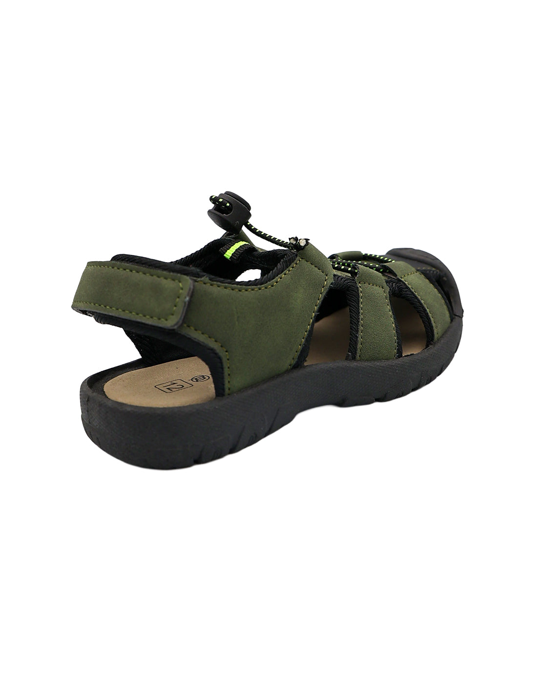 Boys Olive Closed Toe Adventure Sandals