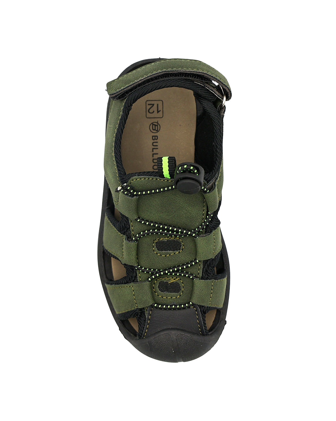 Boys Olive Closed Toe Adventure Sandals