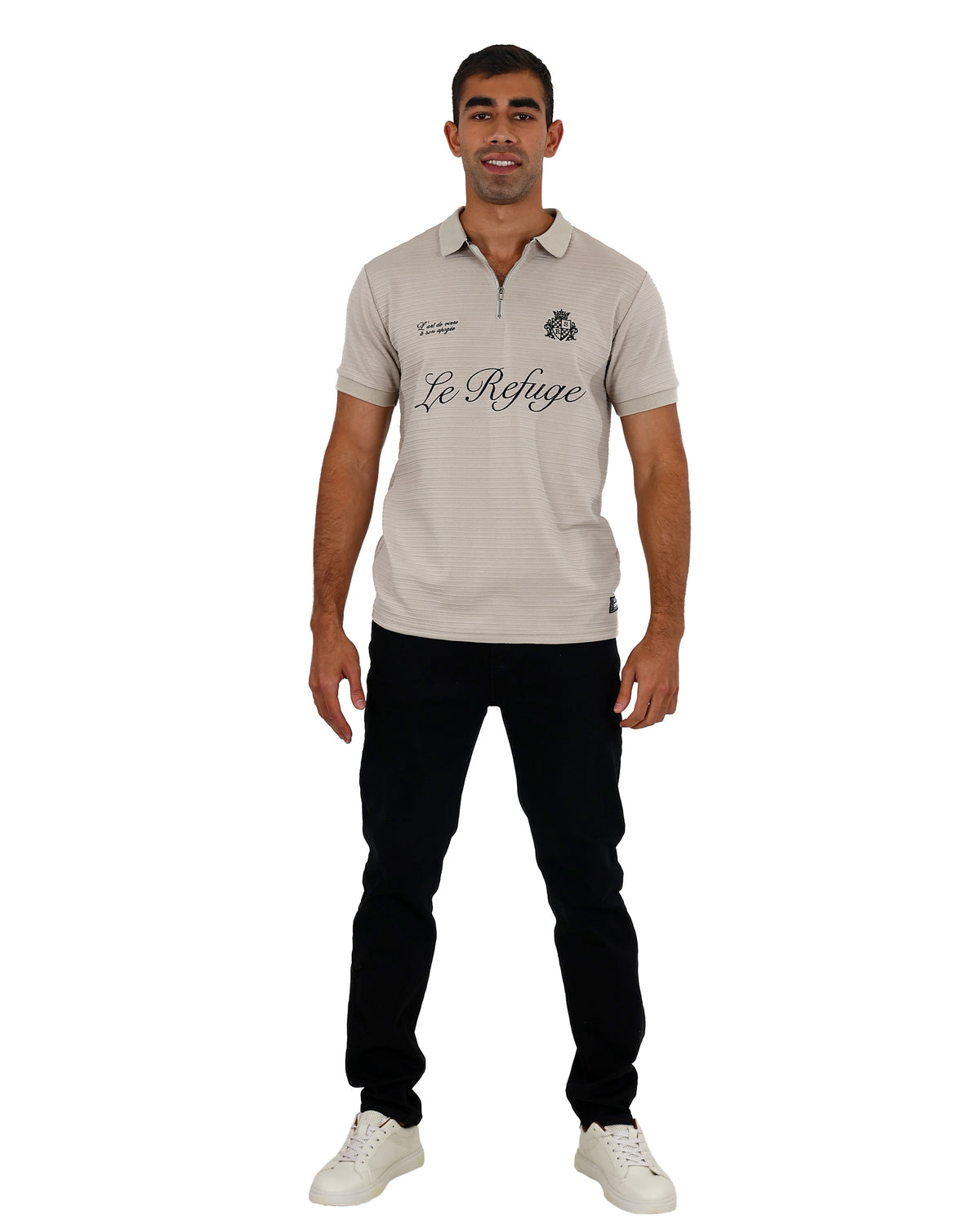 Short Sleeve "Le Refuge" Embroidered Golfer