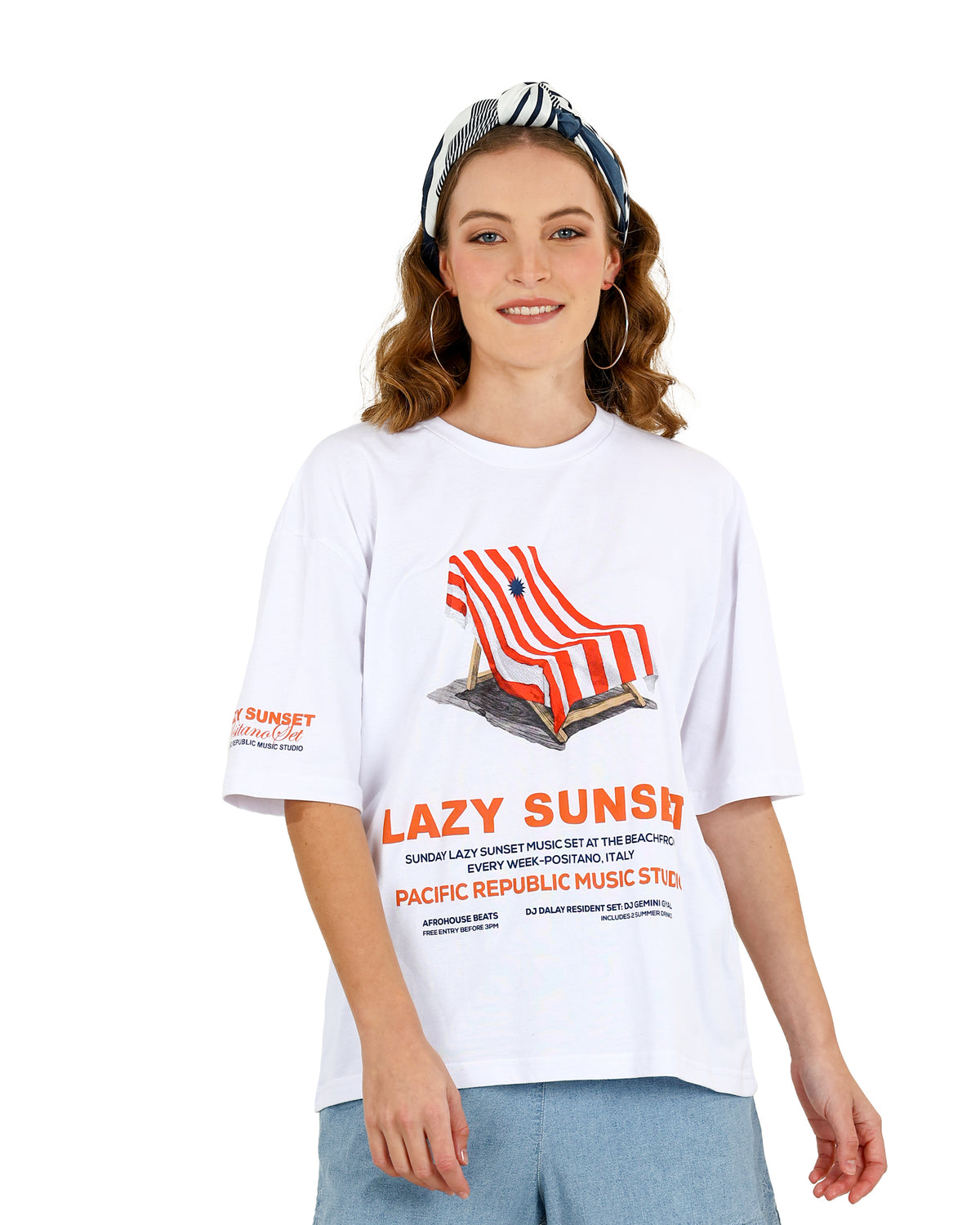 Short Sleeve white Deckchair Graphic T-Shirts