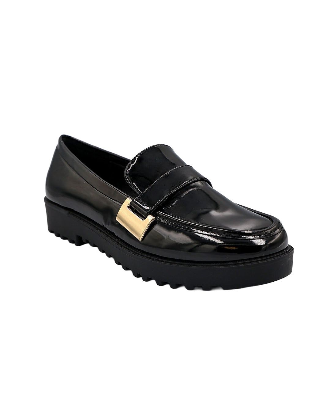 Black Cross Over Strap Boyfriend Shoes