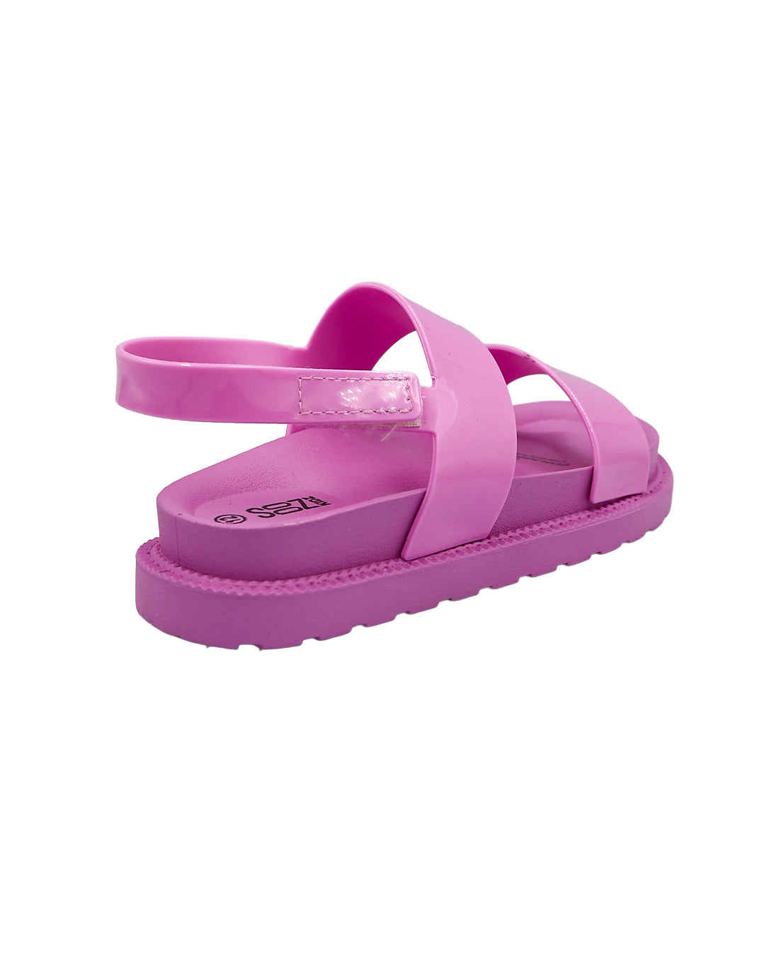 Girls Mink Velcro Double Band Jelly Chunky Slides
