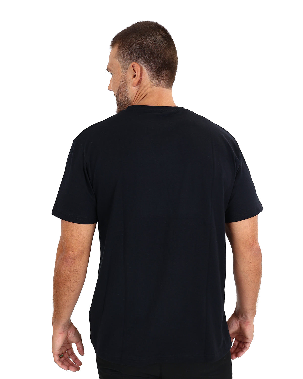 Short Sleeve Black Cotton T-Shirt