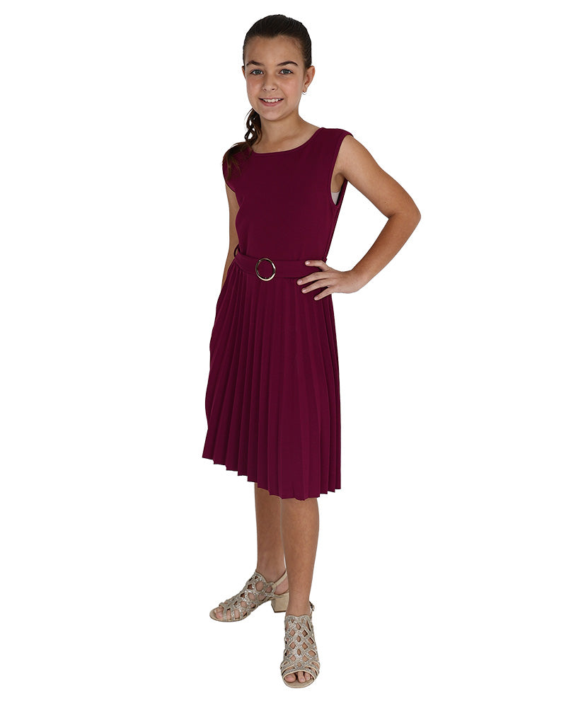 Sleeveless Pleated Party Dress