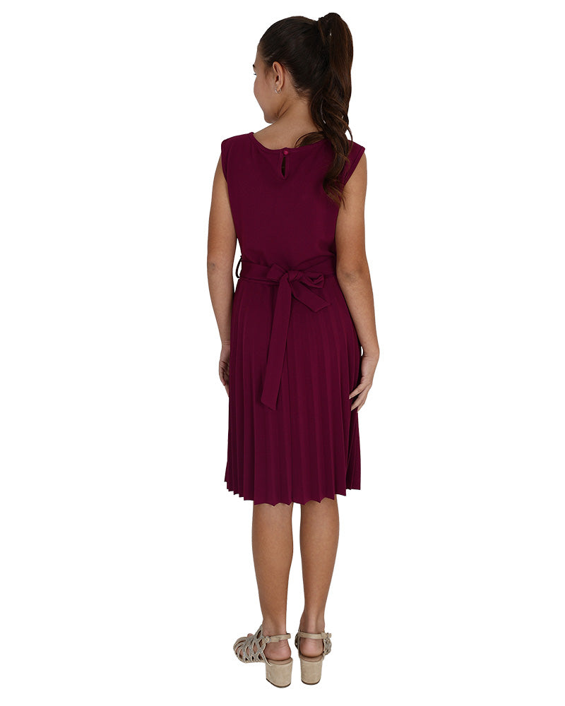 Sleeveless Pleated Party Dress