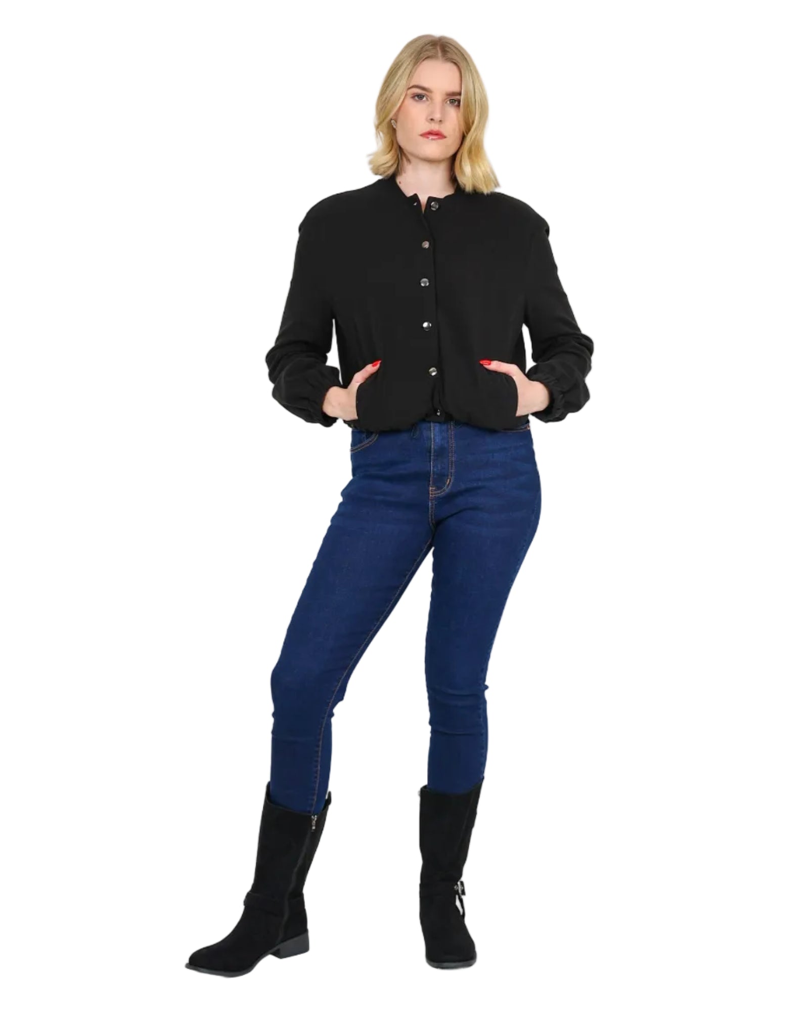 Cropped Button Through Jacket