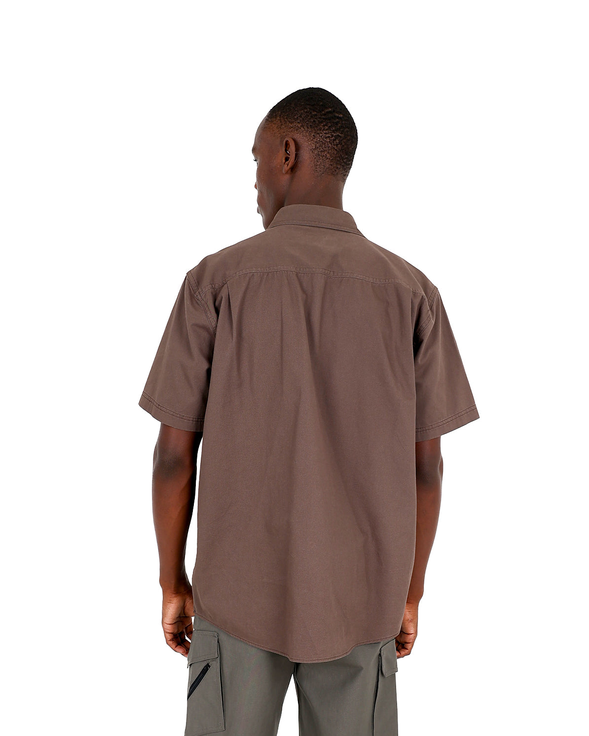 Okavango Short Sleeve Taupe Double Pocket Adventure Shirt