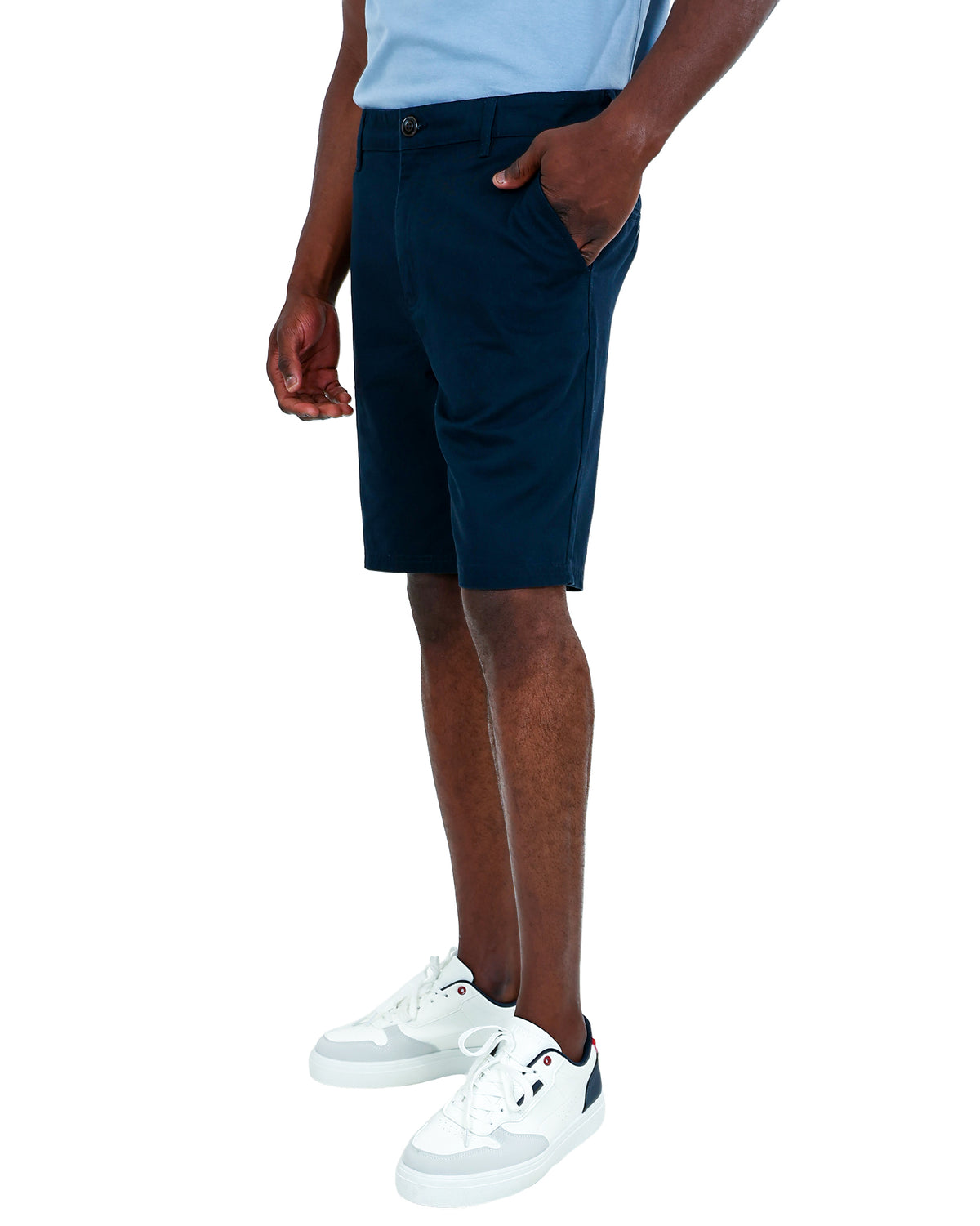 Navy Cotton Chino Shorts