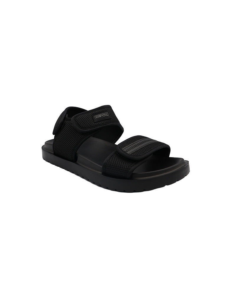 AWOL Black Comfort Velcro Sandals