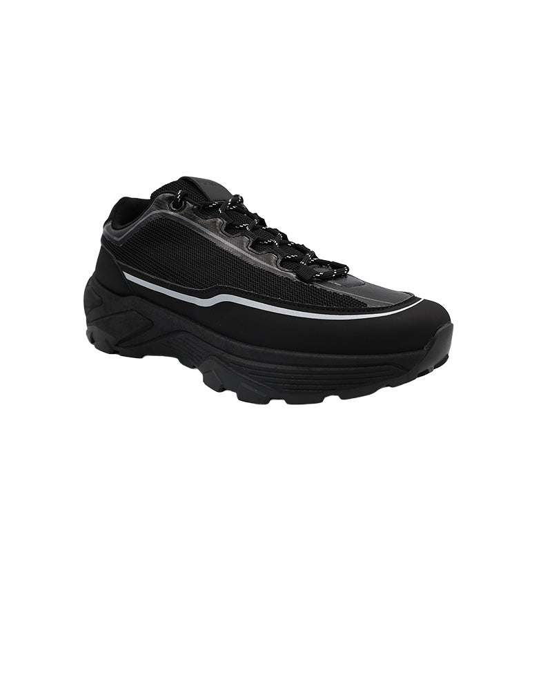 Chunky Black Lace Up Sneakers