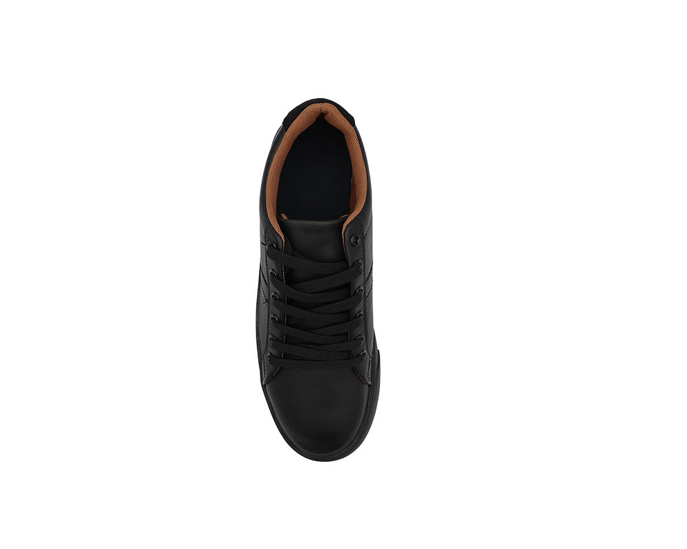 Low Top Black Lace Up Sneaker