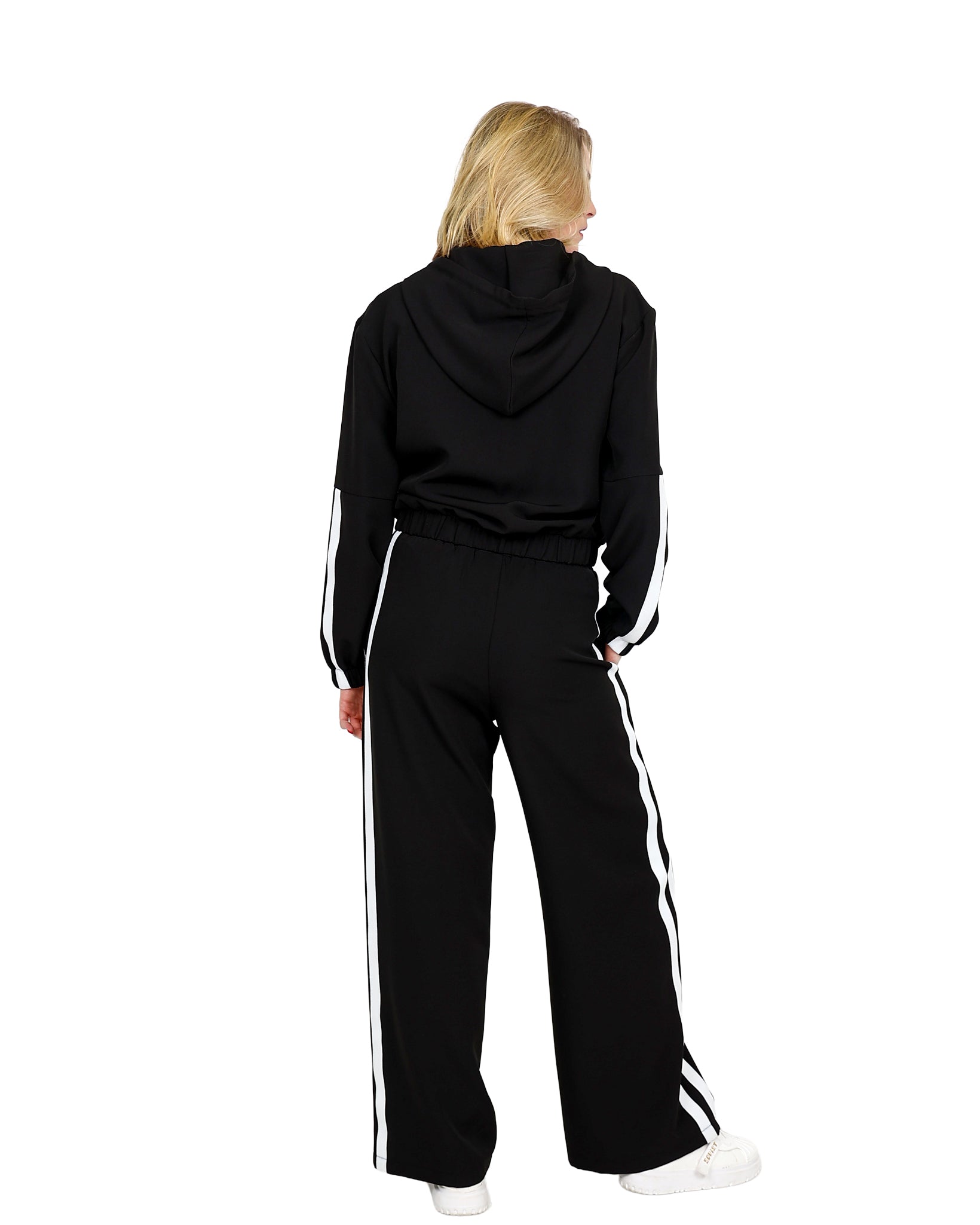 Side Tape Detail Wide Leg Active Pants