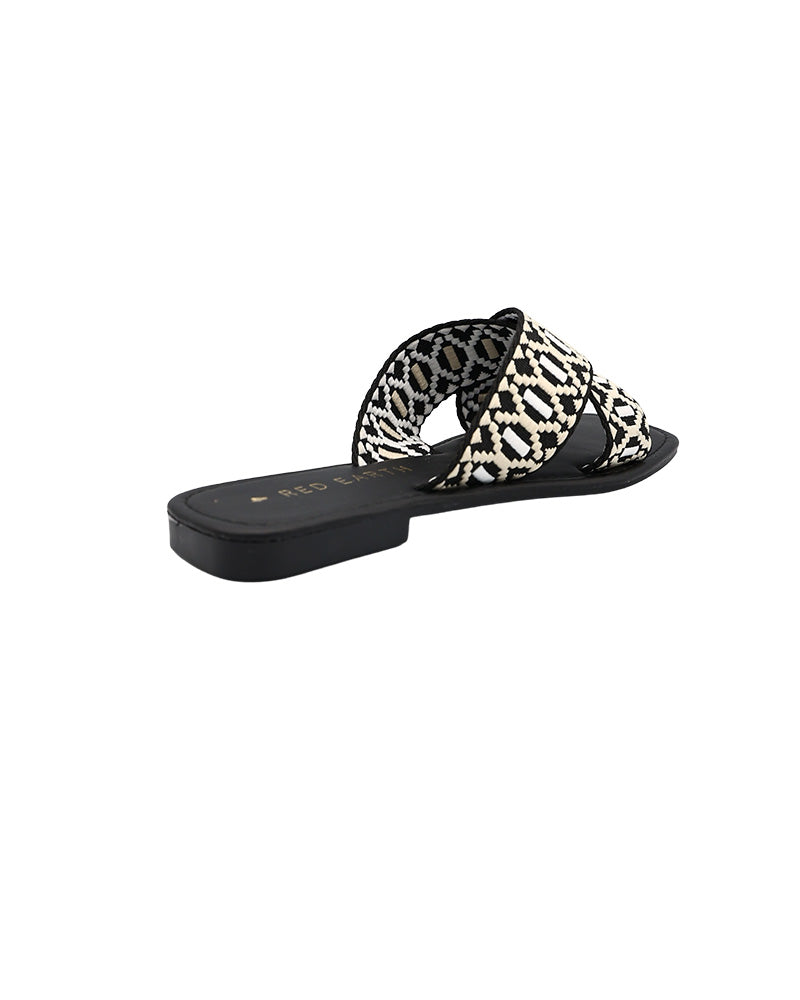 Black Tape Detail Crossover Mule