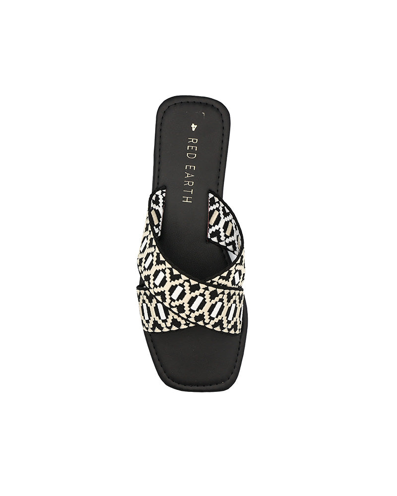 Black Tape Detail Crossover Mule