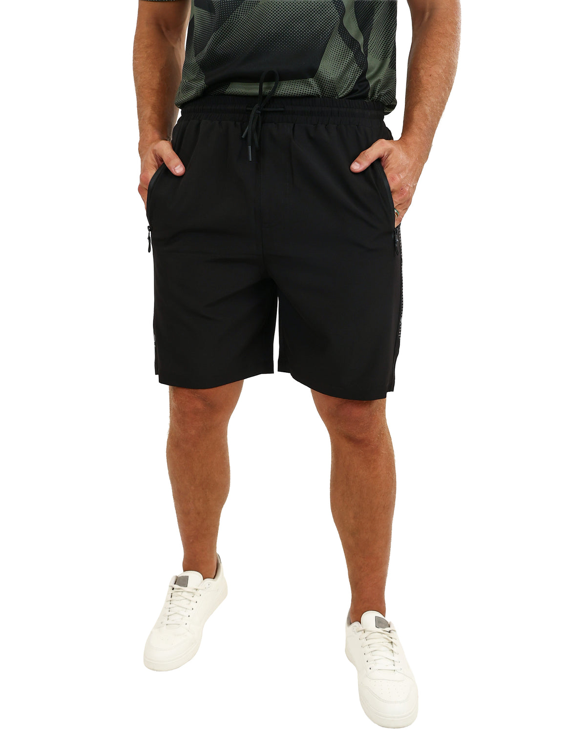 Black Reflective Active Shorts