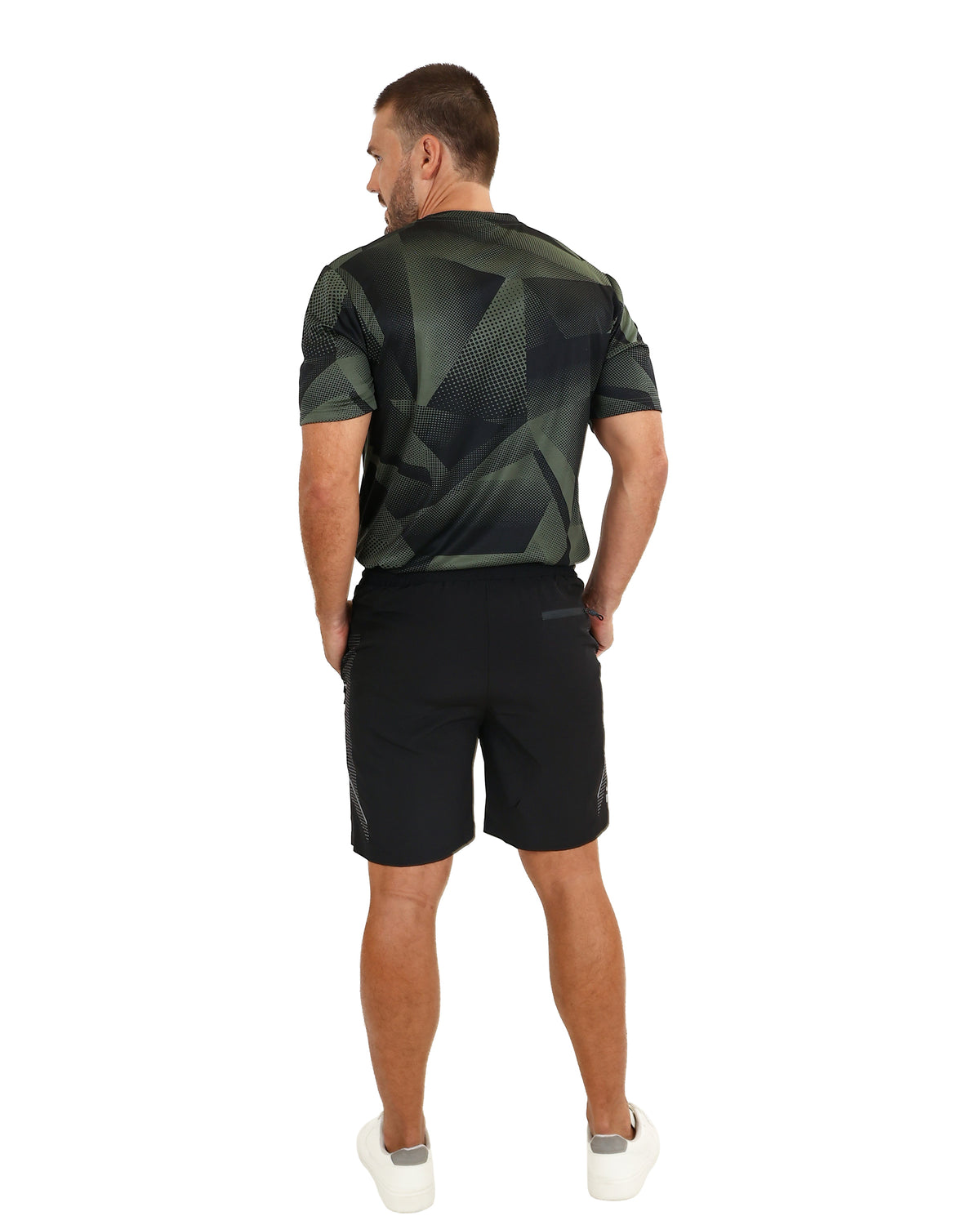 Black Reflective Active Shorts