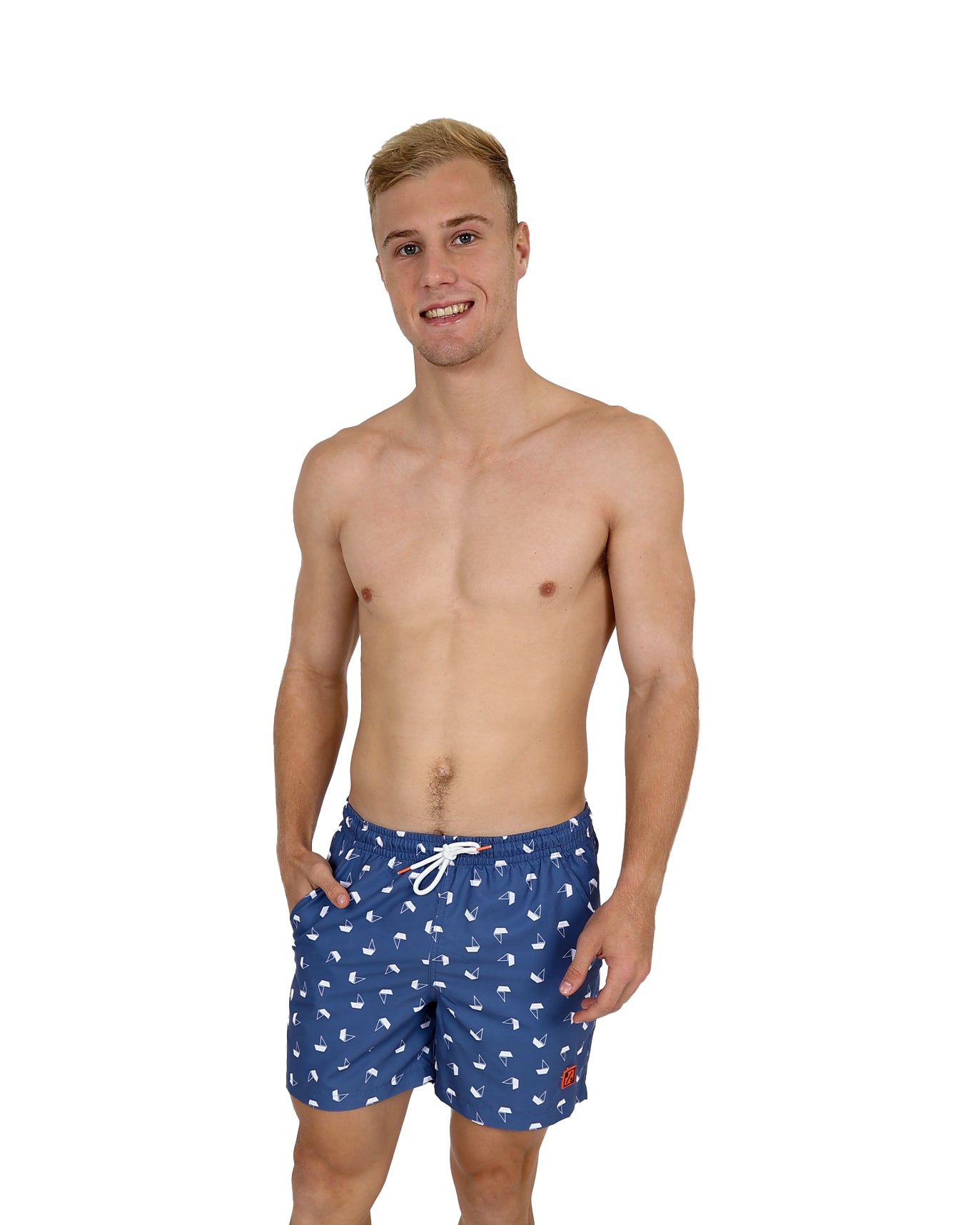 Blue Sailboats Swim Shorts