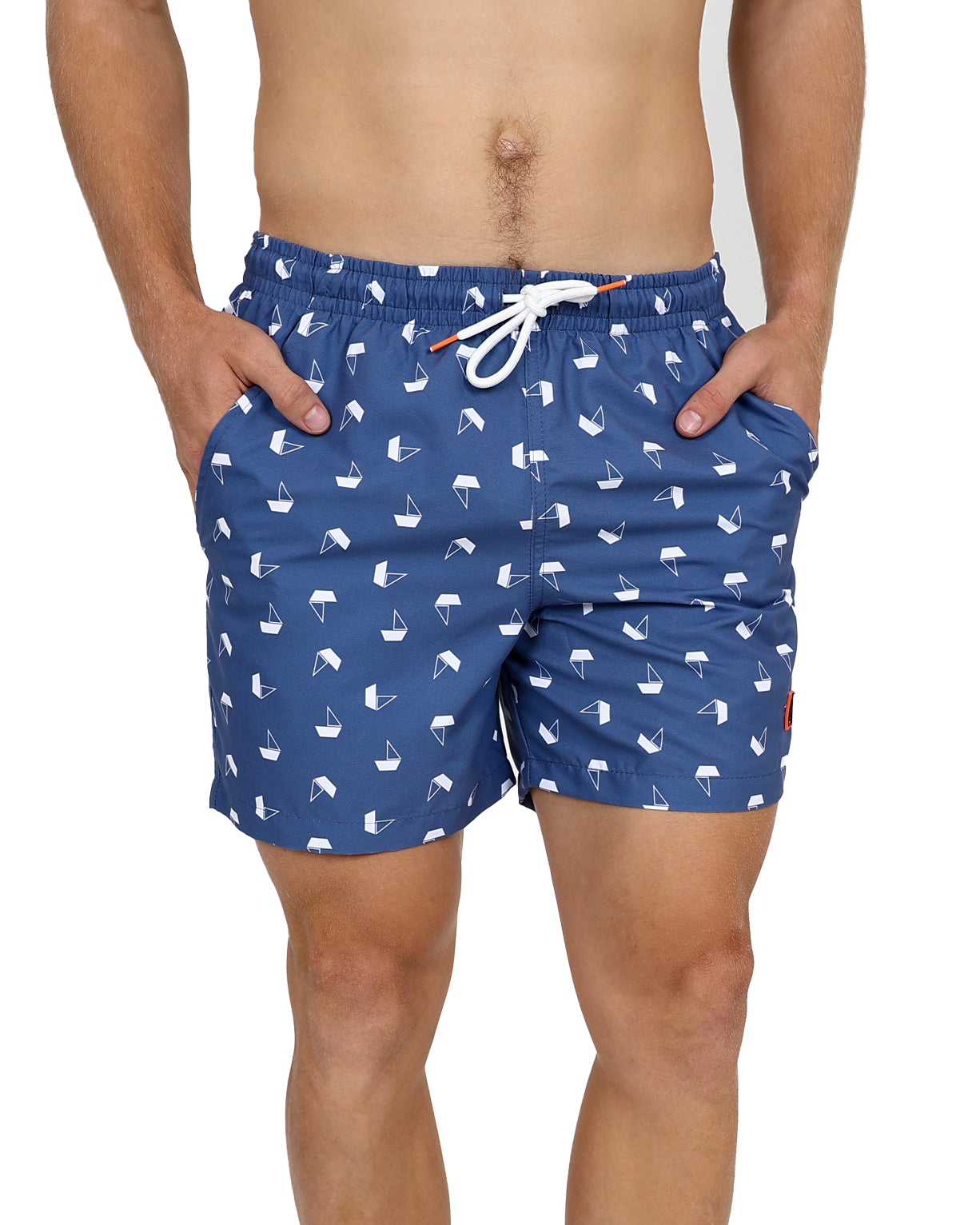 Blue Sailboats Swim Shorts