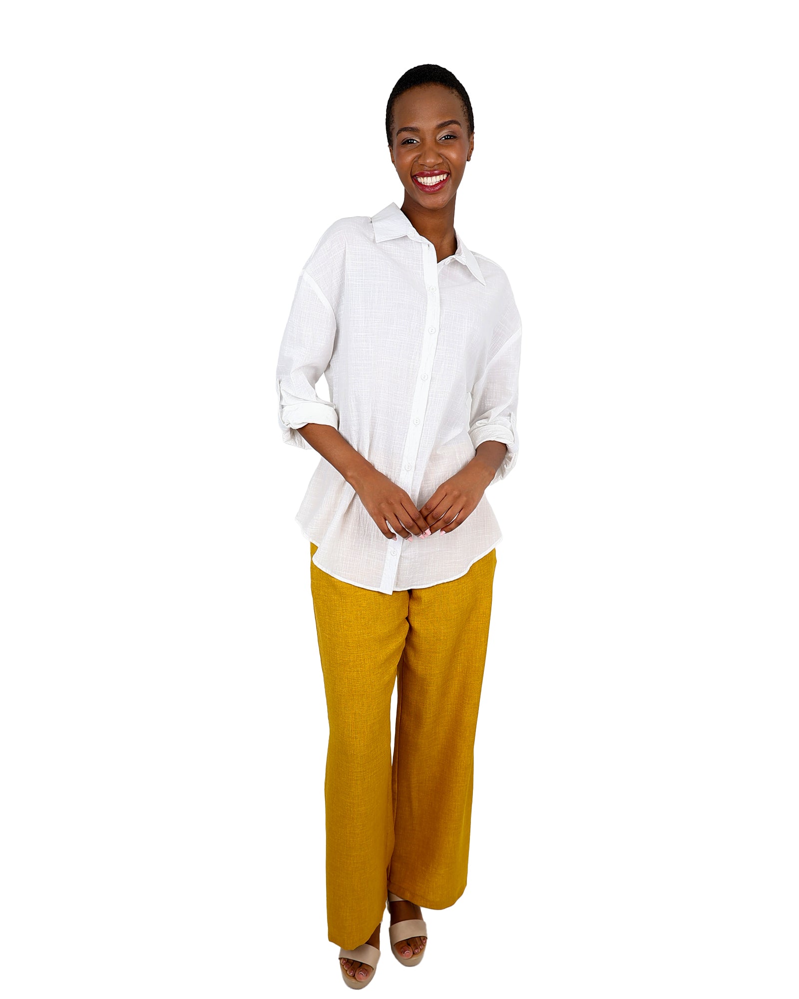 White Long Sleeve Voile Shirt