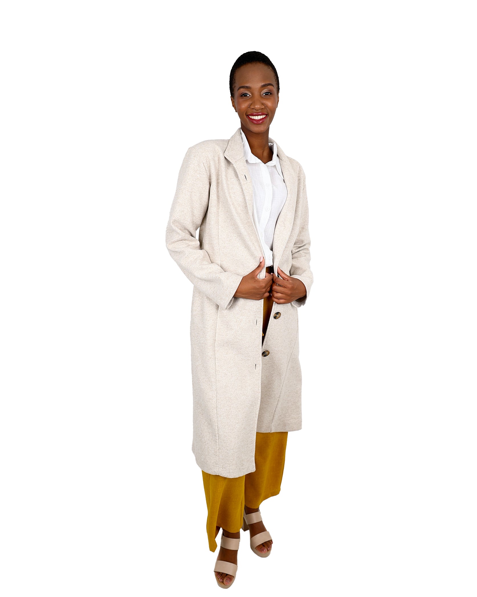 Stone Melton Coat