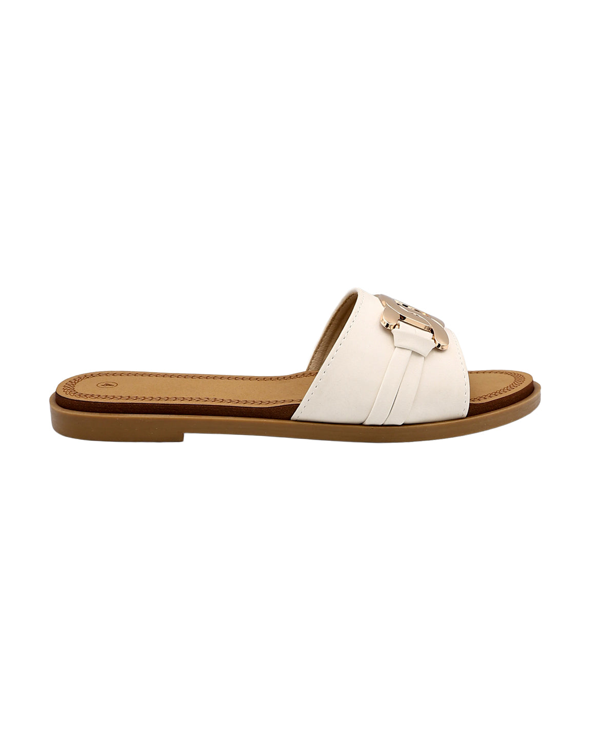 White Cable Trim Detail Mule