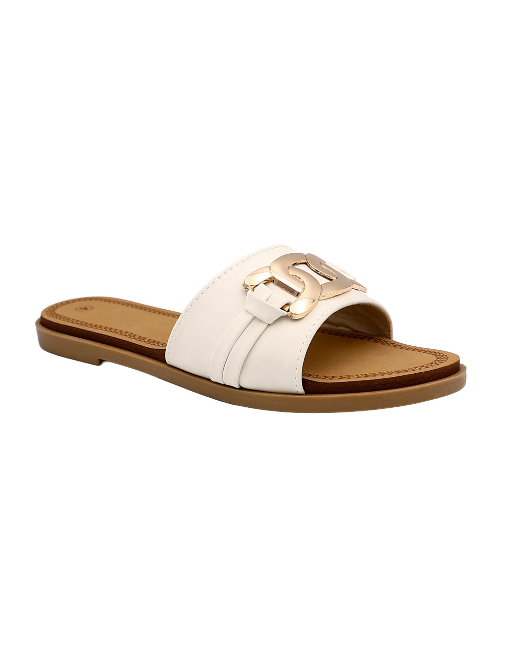 White Cable Trim Detail Mule