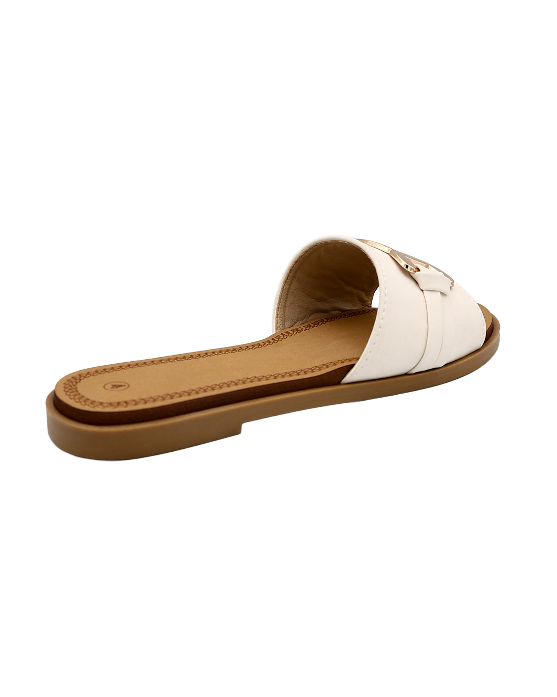 White Cable Trim Detail Mule