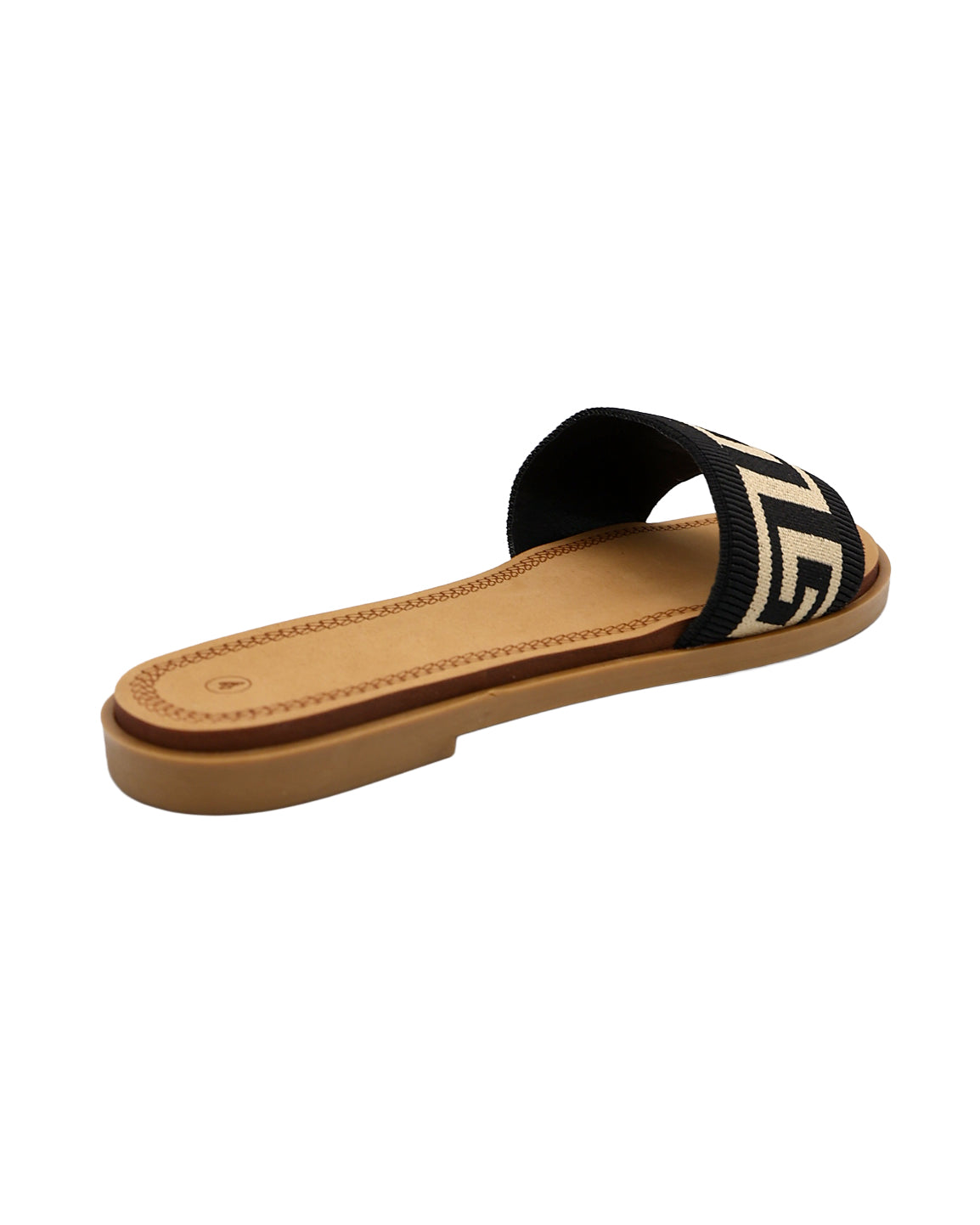 Black Geometric Detail Mules