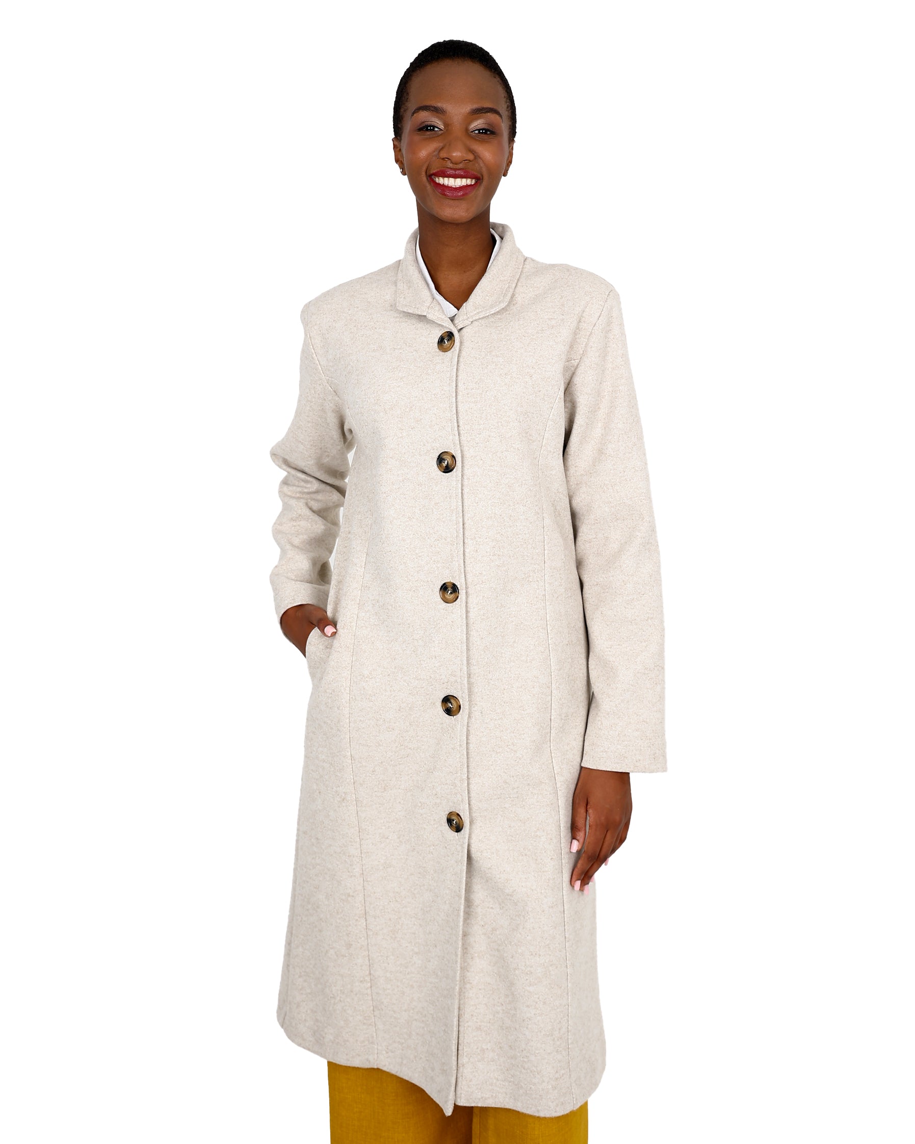 Stone Melton Coat