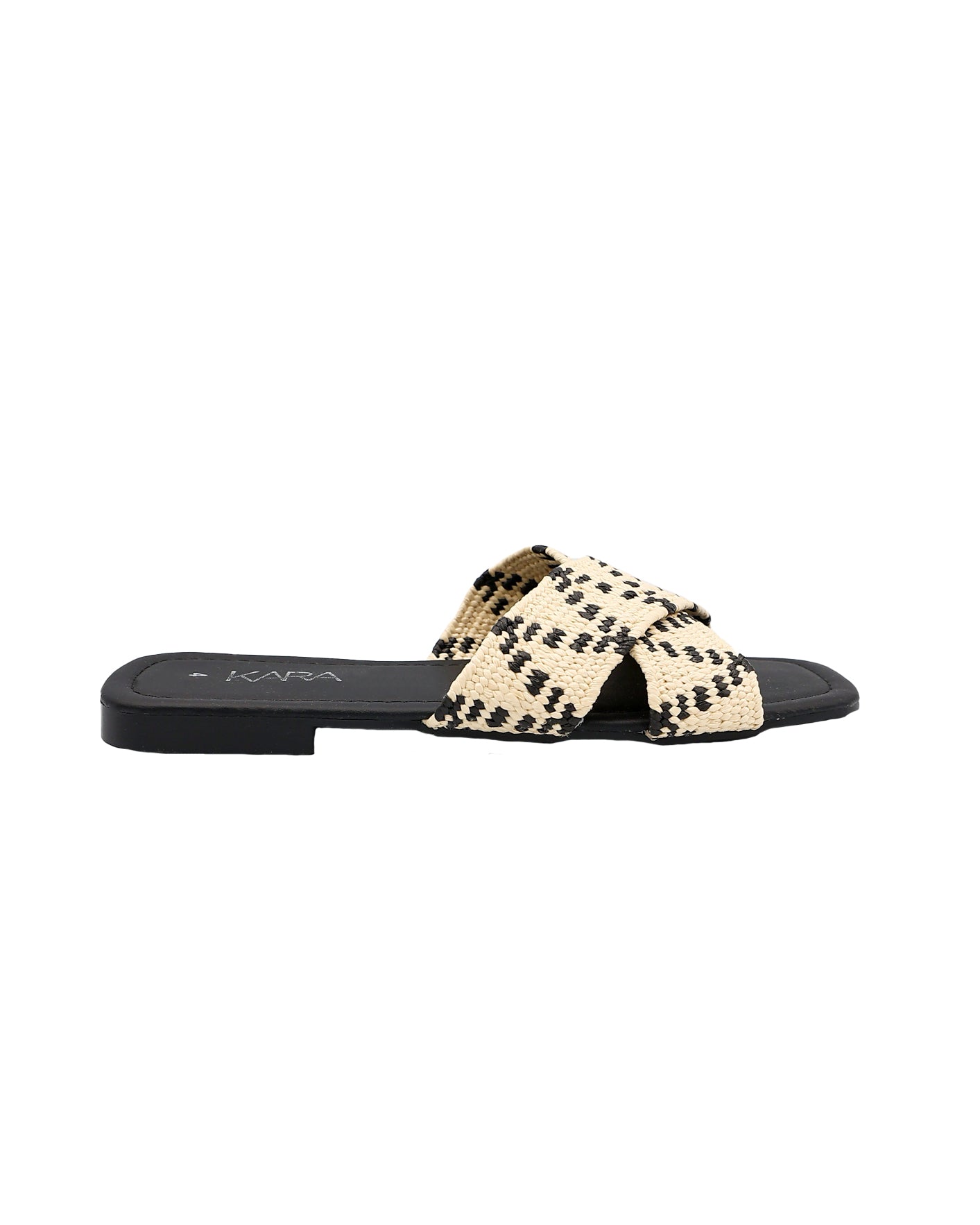 Beige Braid Crossover Detail Mule