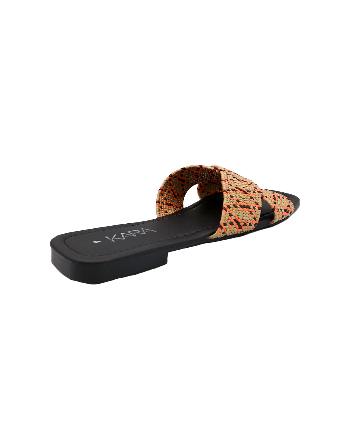 Taupe Braid Crossover Detail Mule