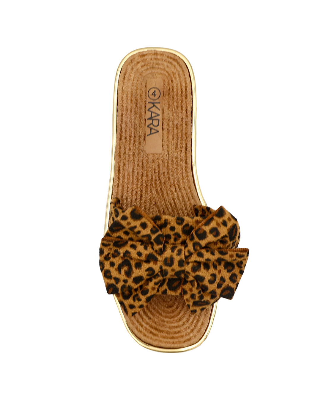 Animal Print Bow Detail Resort Mule