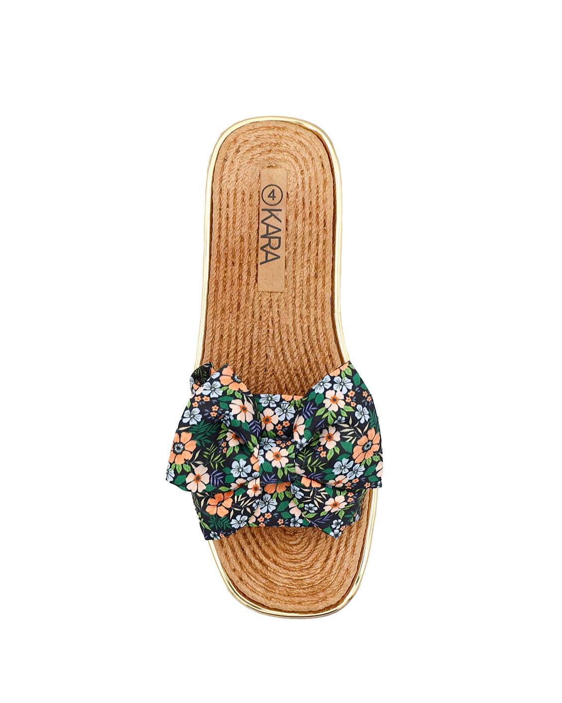 Floral Bow Detail Resort Mule
