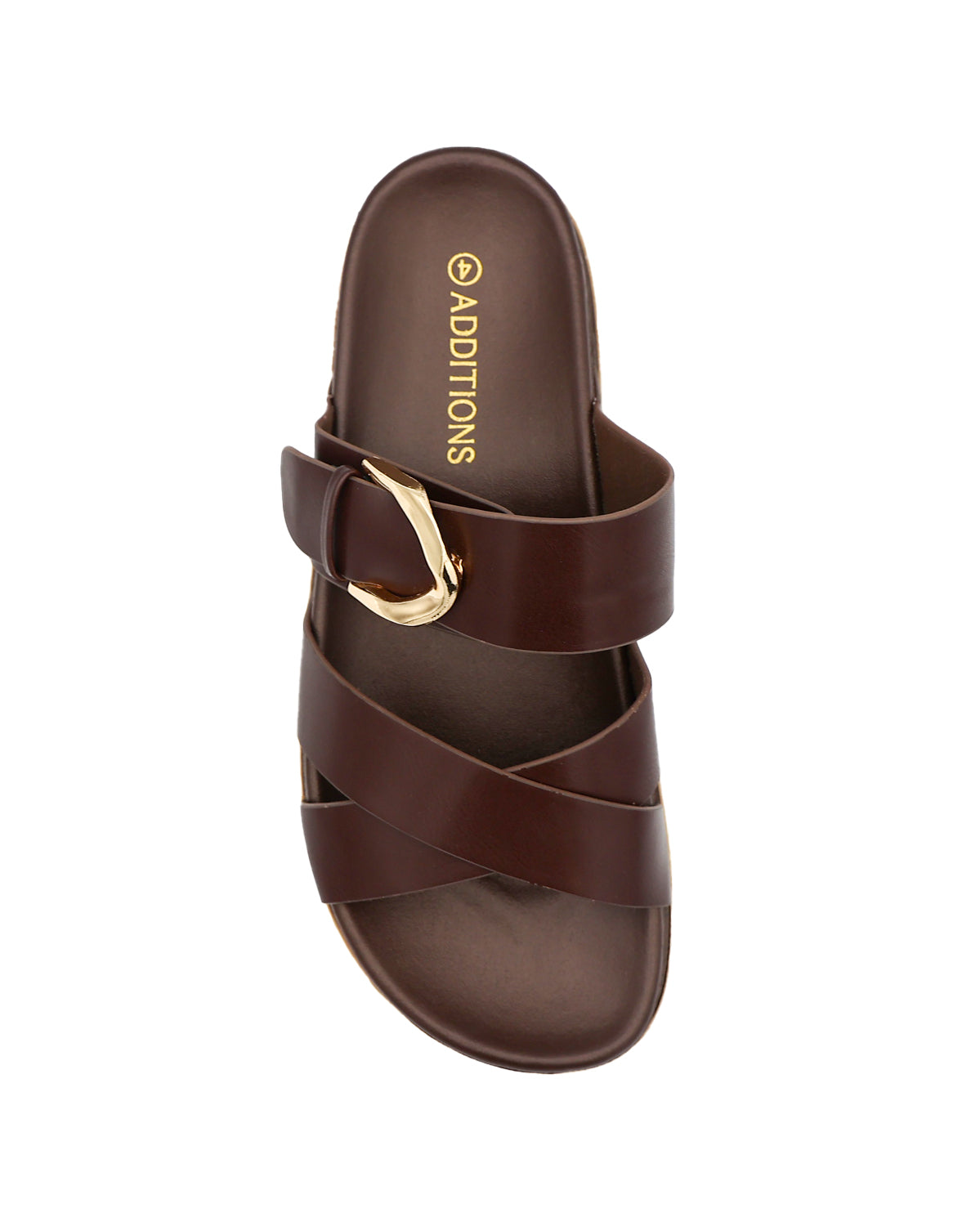 Crossover Buckle Detail Cleated Mule