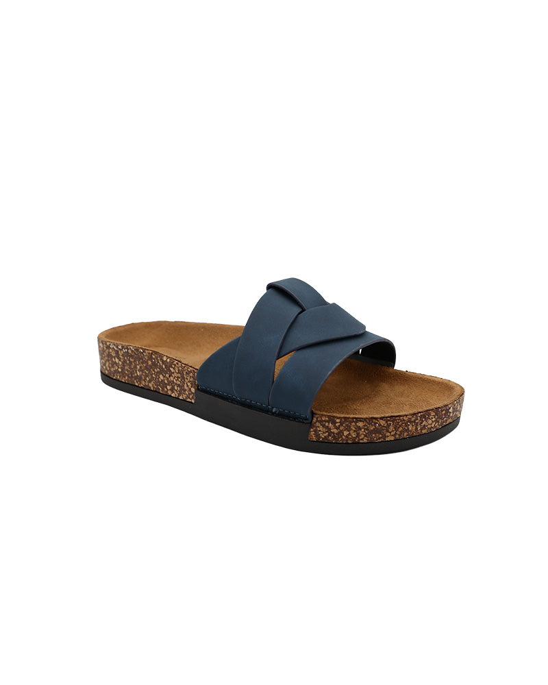Blue Crossover Strap Detail Slide