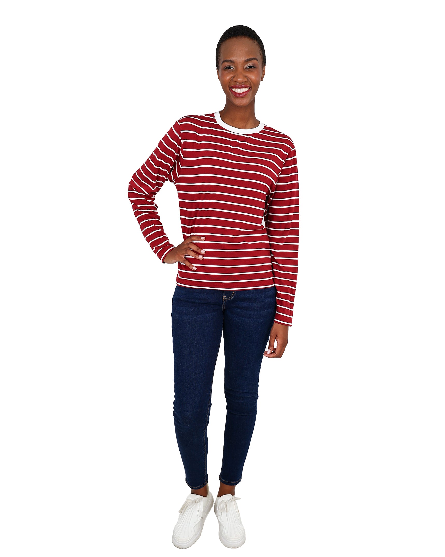 Long Sleeve Red Stripe T-Shirt