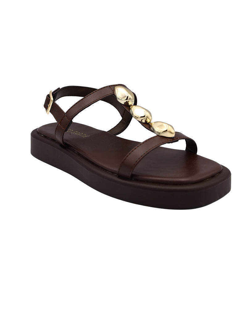 Chocolate Trim Detail T-Bar Flatform