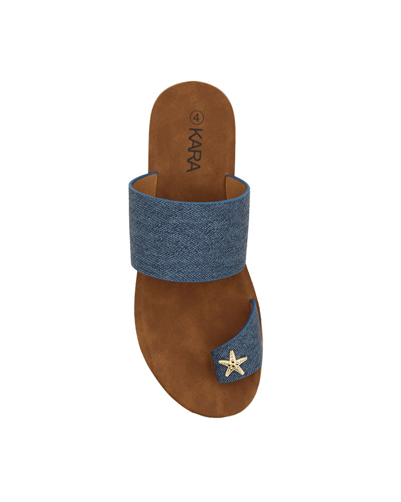 Star Detail Toe Post Moulded Sandal