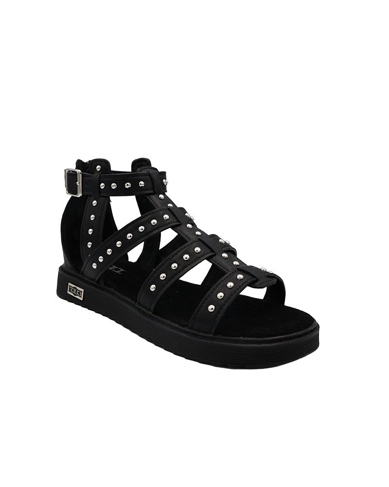 Stud Detail Cleated Zip-Up Gladiator