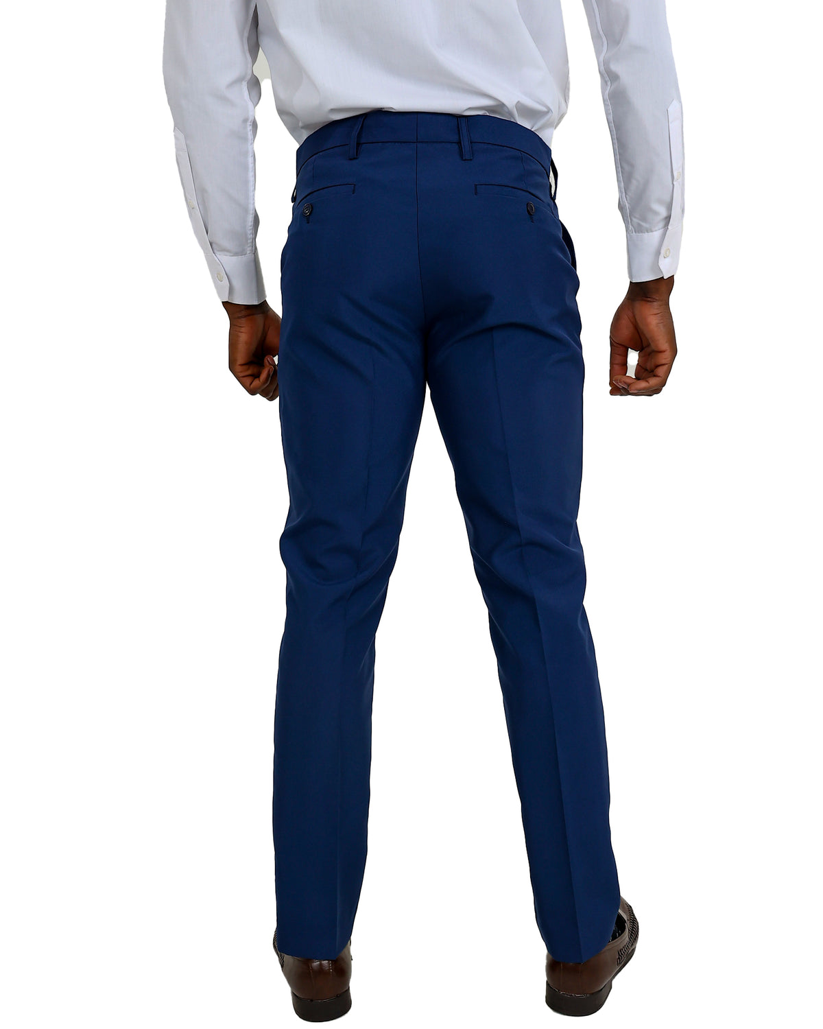 Matt Blue Slim Fit Classic Formal Trouser