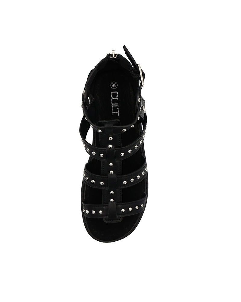 Stud Detail Cleated Zip-Up Gladiator