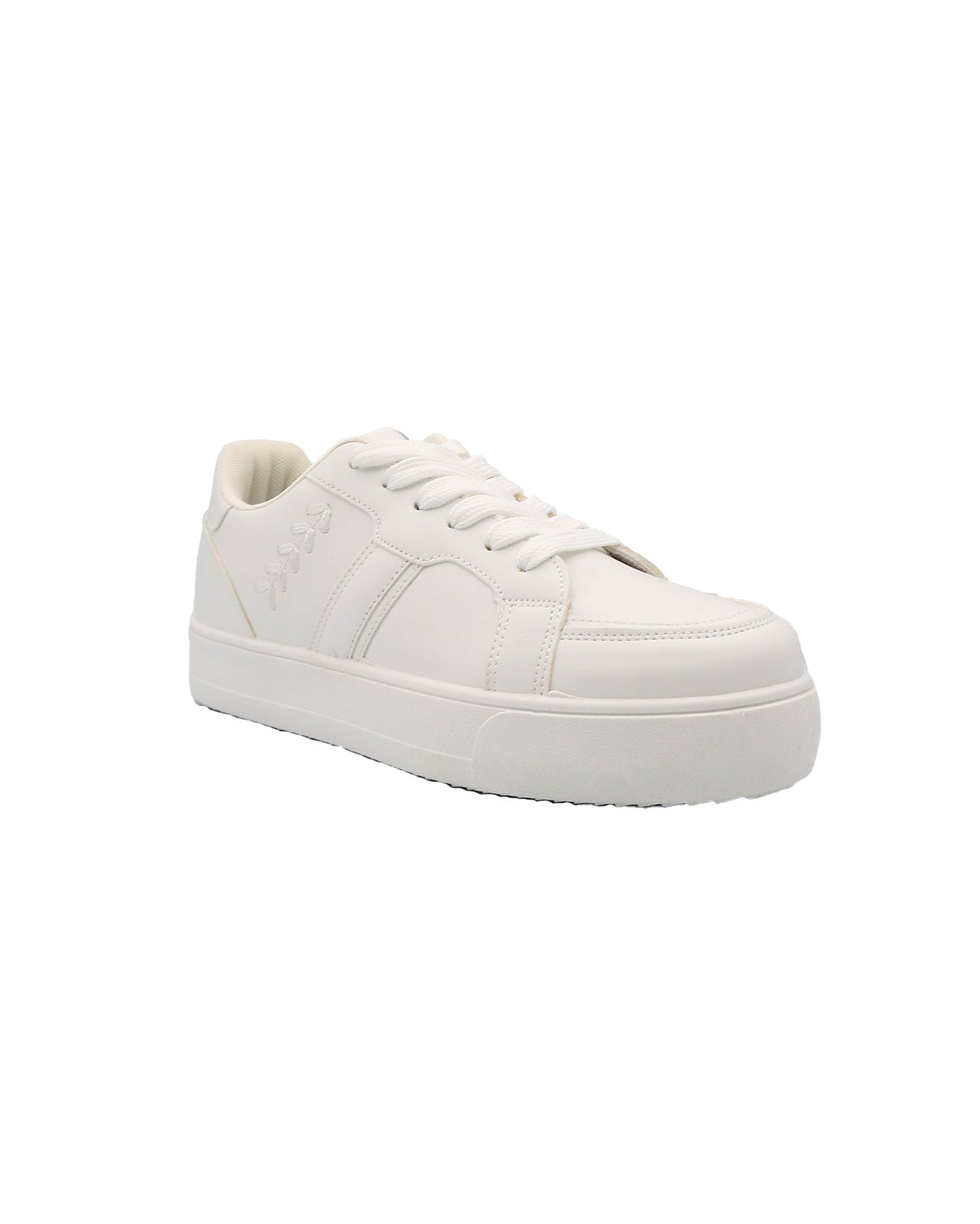 Side Stitch Detail Wide Lace Sneaker